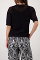 Ajour Polo-Pullover 38 - Schwarz