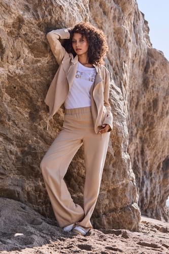 T-Shirt mit Schmuckschrift 38 - Cream