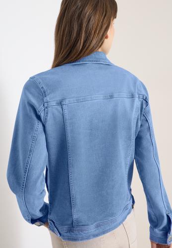 Jeansjacke mit Brusttaschen und Knöpfen L - Light Blue Washed
