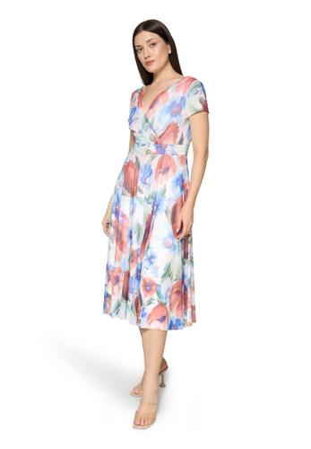 Cocktailkleid 44 Ausgestellt - Blau/Rot