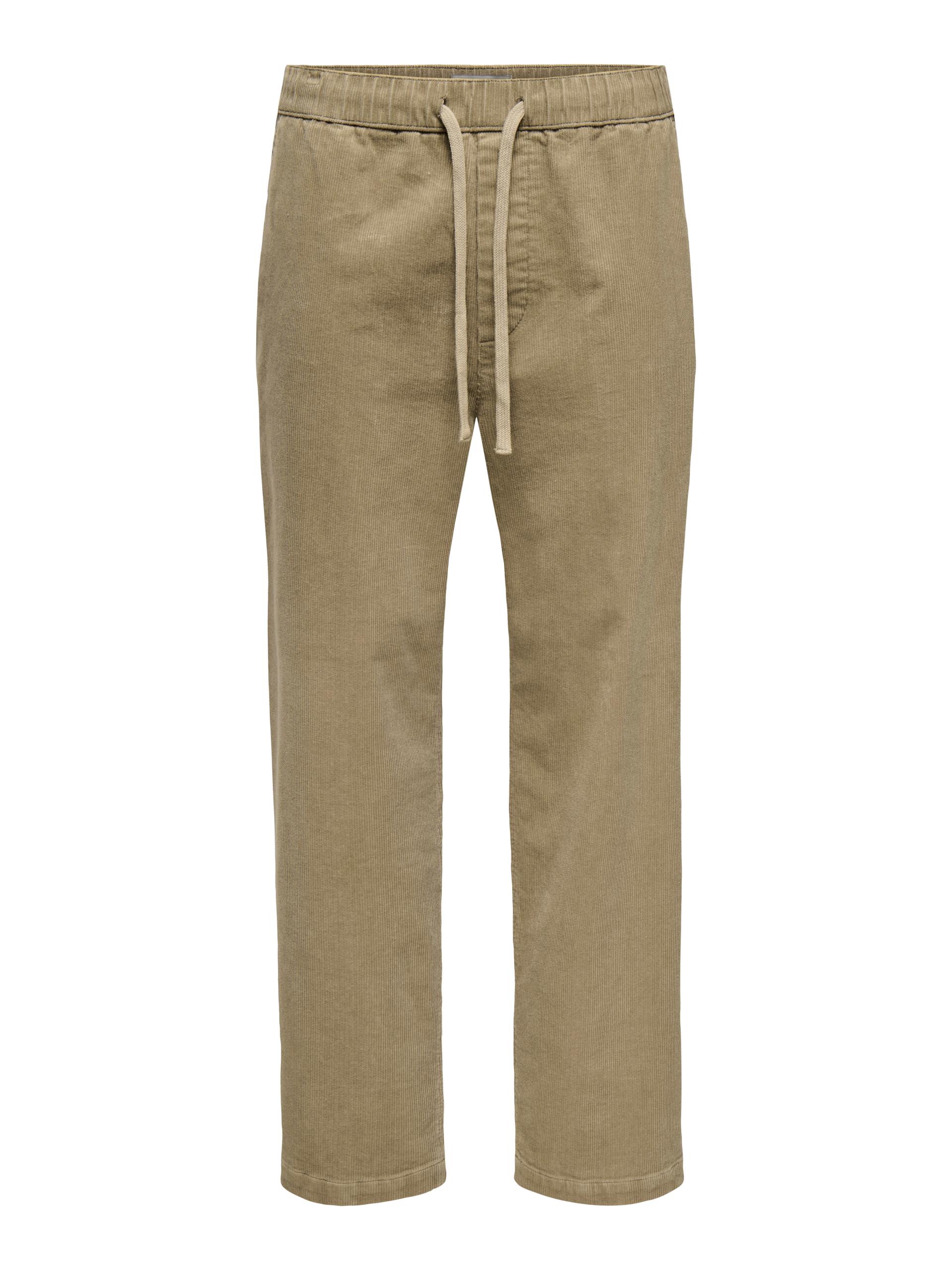 ONSFADE LOOSE 0188 STRING CORD PANT XL Locker geschnitten - Chinchilla