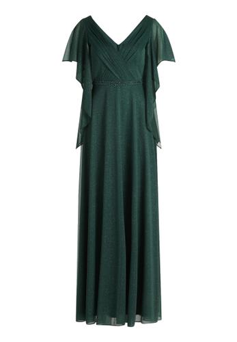 Abendkleid 42 Leicht tailliert - Green/Grey