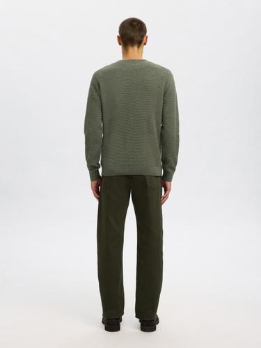SLHROSS LS KNIT STRUCTURE CREW NECK NOOS