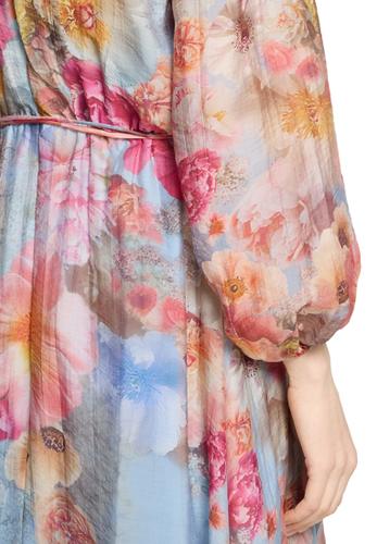 Abendkleid 38 Tailliert - Blue/Rosé