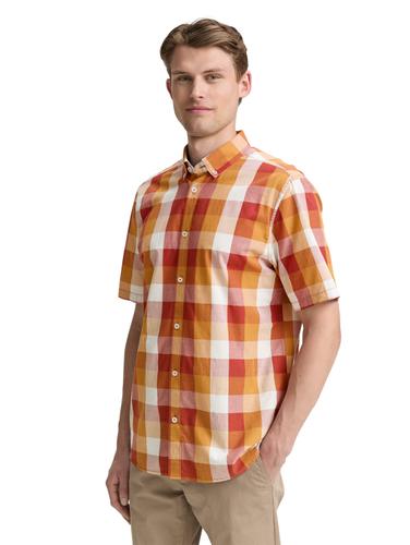 Kurzarmhemd mit Karomuster XL Regular Fit - Red Big Check
