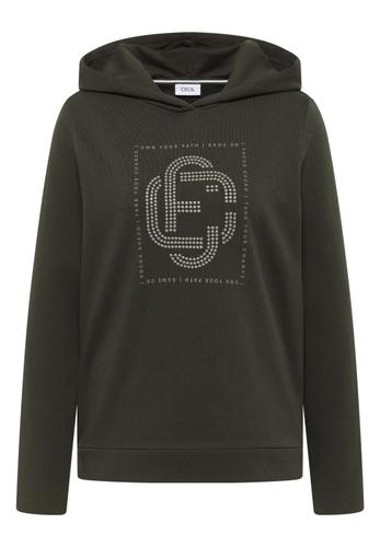 Hoodie mit Schmucksteinen S - Raw Khaki