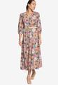 Blumenkleid Maxi mit Gürtel