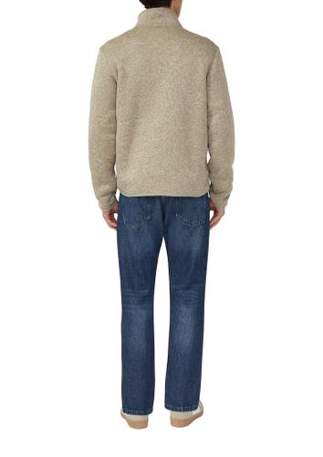 Sweatshirt Jacke L Regular Fit - Beige