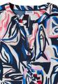 Kurzarm Bluse mit Multicolor Print S - Universal Blue