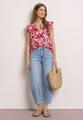 Blusentop mit Split Neck und Rüschen 38 - Off White
