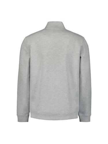 Sweater Full Zipper Pique Bomber Grau M