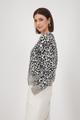 Strickjacke mit Leopardenmuster 42 - Greige Gemustert