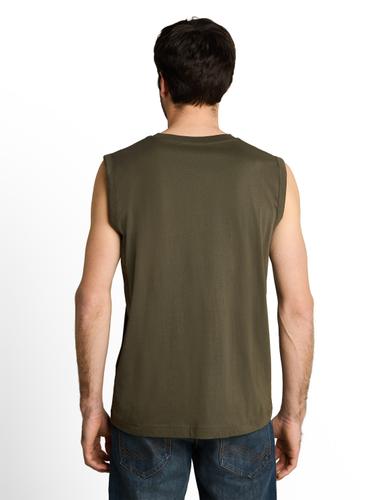 Tanktop mit Logo-Stickerei XXL Regular Fit - Deep Leaf Green