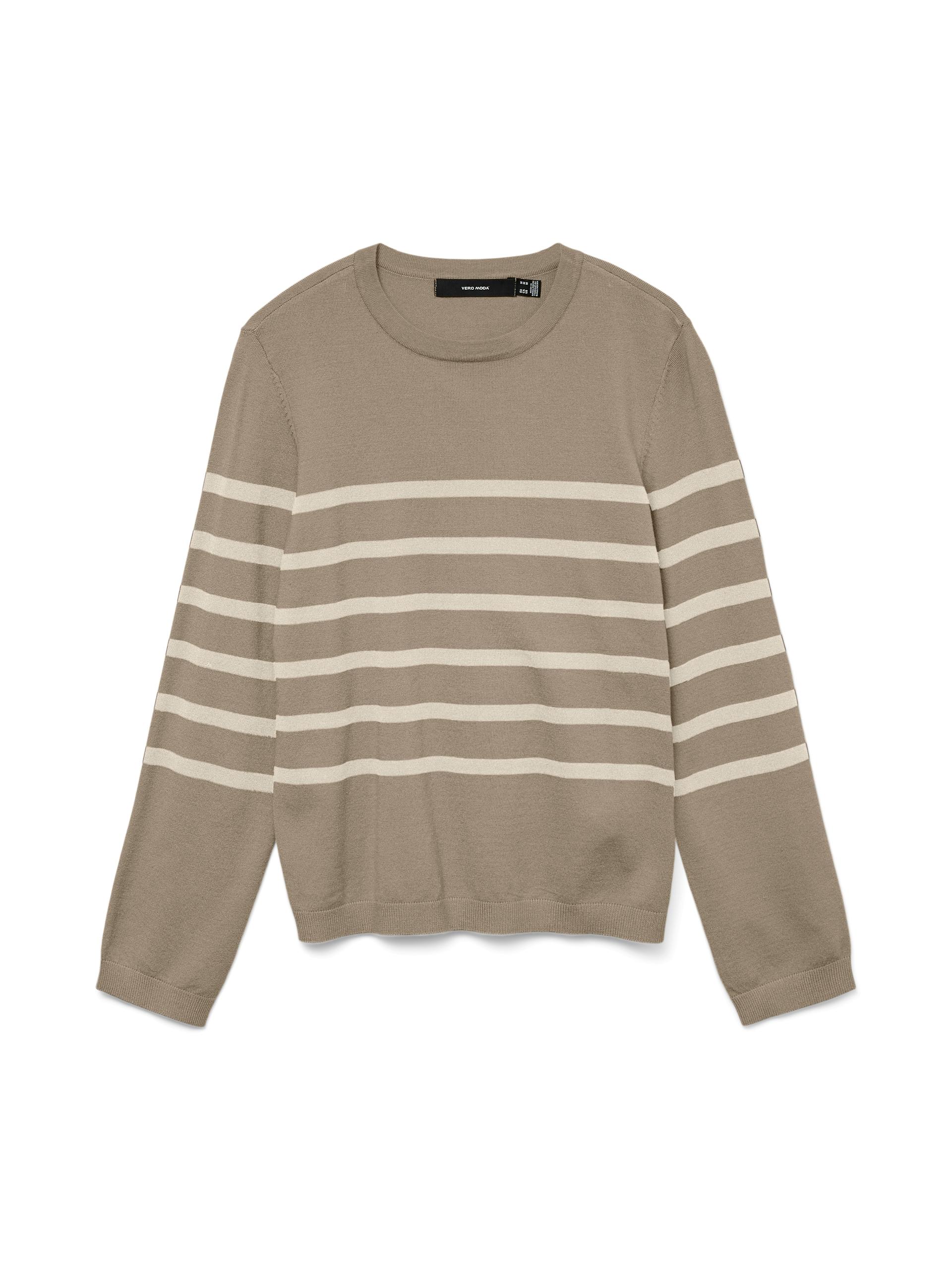 VMSABA PLAIN LS O-NECK PULLOVER GA NOOS S Normal geschnitten - Silver Mink