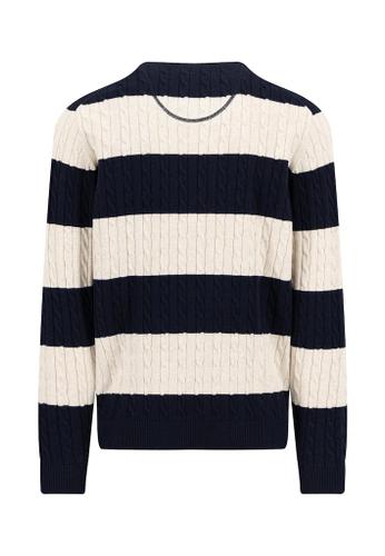 O-Neck, Cable, Striped