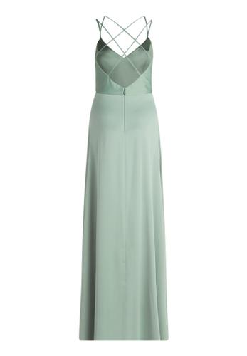 Abendkleid 38 Figurbetont - Foggy Green