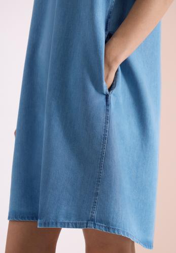 Knielanges Kleid im Denim-Look M - Mid Blue Wash