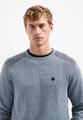 Pullover Crewneck Plated Structure Knit M Regular Fit - Dusty Blue