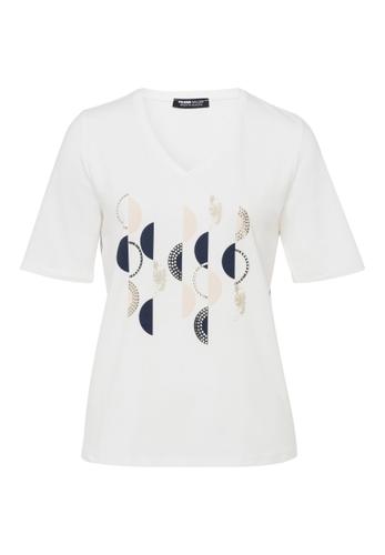 Shirt mit Motivprint - Weiß / 40
