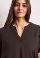 Kurzarm Bluse mit Turn-Up 36 - Espresso Brown
