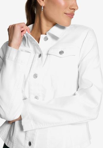 Jeansjacke tailliert mit Knopfleiste 42 - Cream Denim