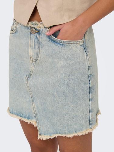 ONLKHLOE REG RW RED DNM SKIRT CRO M - Light Blue Denim