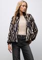 Fake Fur Zebra Blouson 42 - Deep Roast Brown
