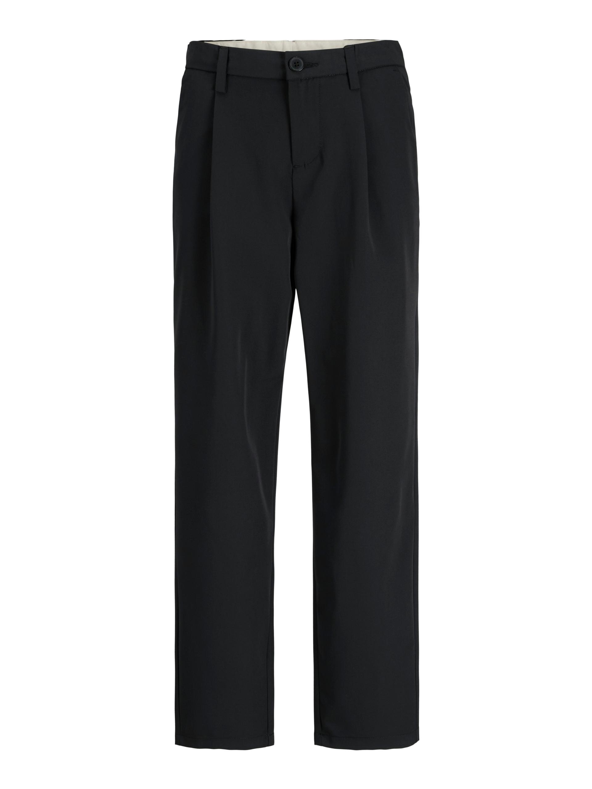 JPSTBILL BAMFORD PLEATED CHINO JNR 140 Weiter Beinschnitt - Black