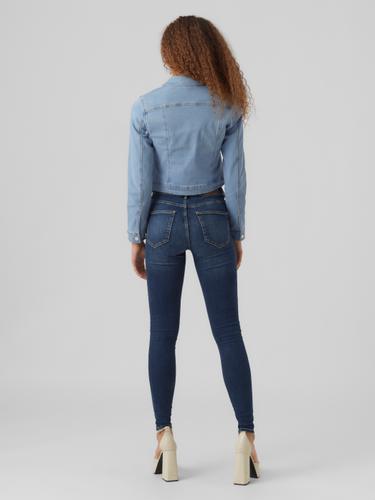 VMLUNA LS SLIM DNM JACKET MIX GA NOOS XS - Light Blue Denim