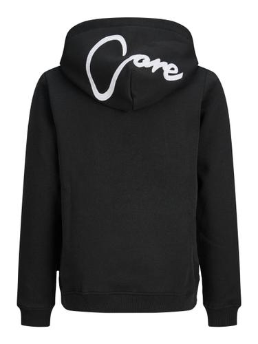 JCOPOINT EMBROIDERY SWEAT HOOD JNR 152 Locker geschnitten - Black