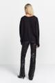 Seamless shiny boat neck Grau XS