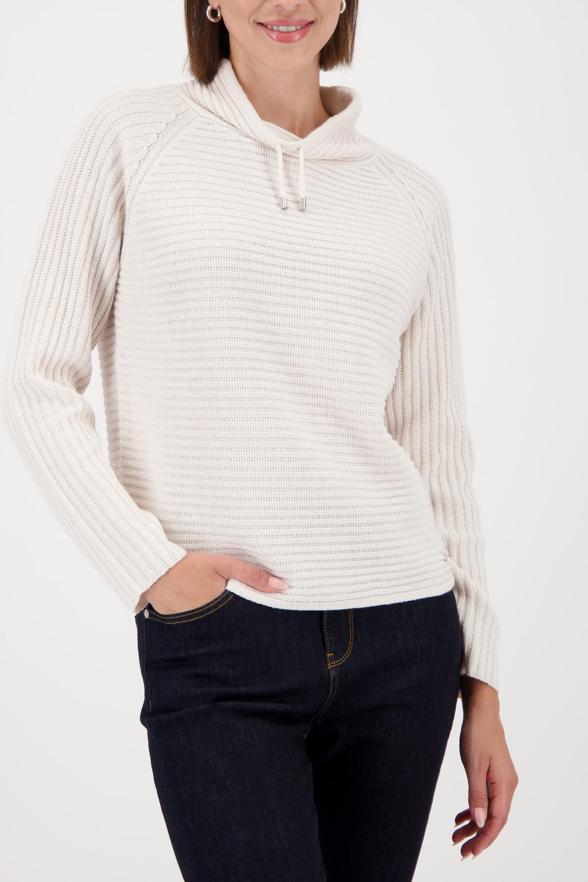 Strickpullover mit Stehkragen 44 - Almond