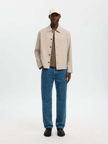SLMREG-ROBERT OVERSHIRT NOOS M Normal geschnitten - Egret