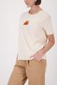 T-Shirt mit Cabrio-Print 38 - Champagne Beige