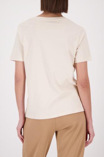 T-Shirt mit Cabrio-Print 38 - Champagne Beige