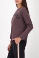 Langarmshirt mit Strassakzenten 36 - Brownie