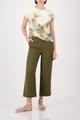 T-Shirt mit tropischen Print 38 - Olive Gemustert