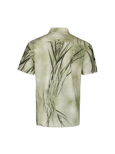 Shirt Short Sleeve Revers Collar Allover Printed L Regular Fit - Mint