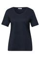 Basic T-Shirt mit gerundetem V-Neck 42 - Shadowed Navy
