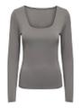 ONLEA L/S 2-WAY DEEP NECK TOP JRS N