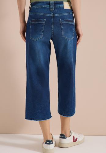 3/4 Wide Leg Jeans im Loose Fit 29/3/4 Hosen - Mid Blue Used Wash