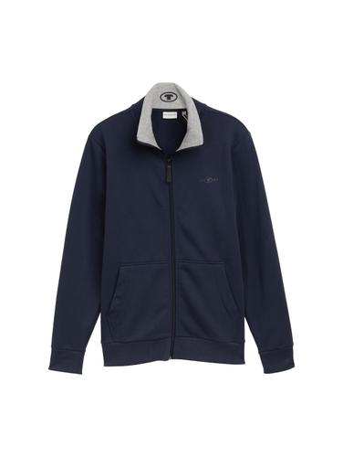 Sweatjacke mit Stehkragen XXXL Regular Fit - Sky Captain Blue
