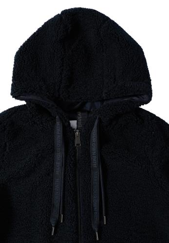 Teddy Mantel mit Kapuze M - Dark Navy Blue
