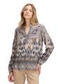 Longbluse 38 Figurumspielend - Grau/beige