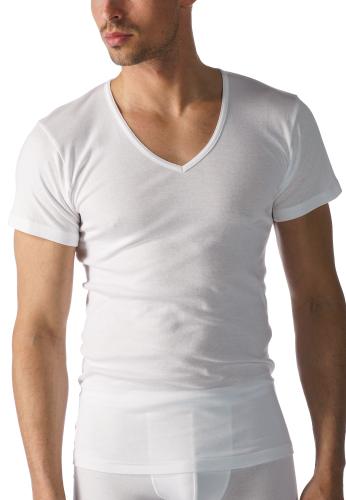 Mey Herren-Shirt mit V-Ausschnitt 101 Weiss