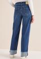 Wide Leg Washed-Look Jeans 31/30 - Mid Blue Used Wash