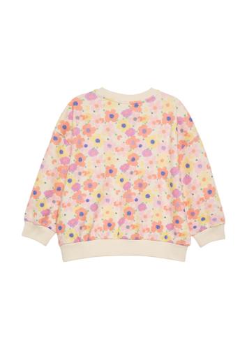 Sweatshirt 92/98 Oversize - Creme|mehrfarbig