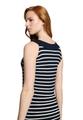 Sommerkleid 40 Leicht tailliert - Dunkelblau/Weiß