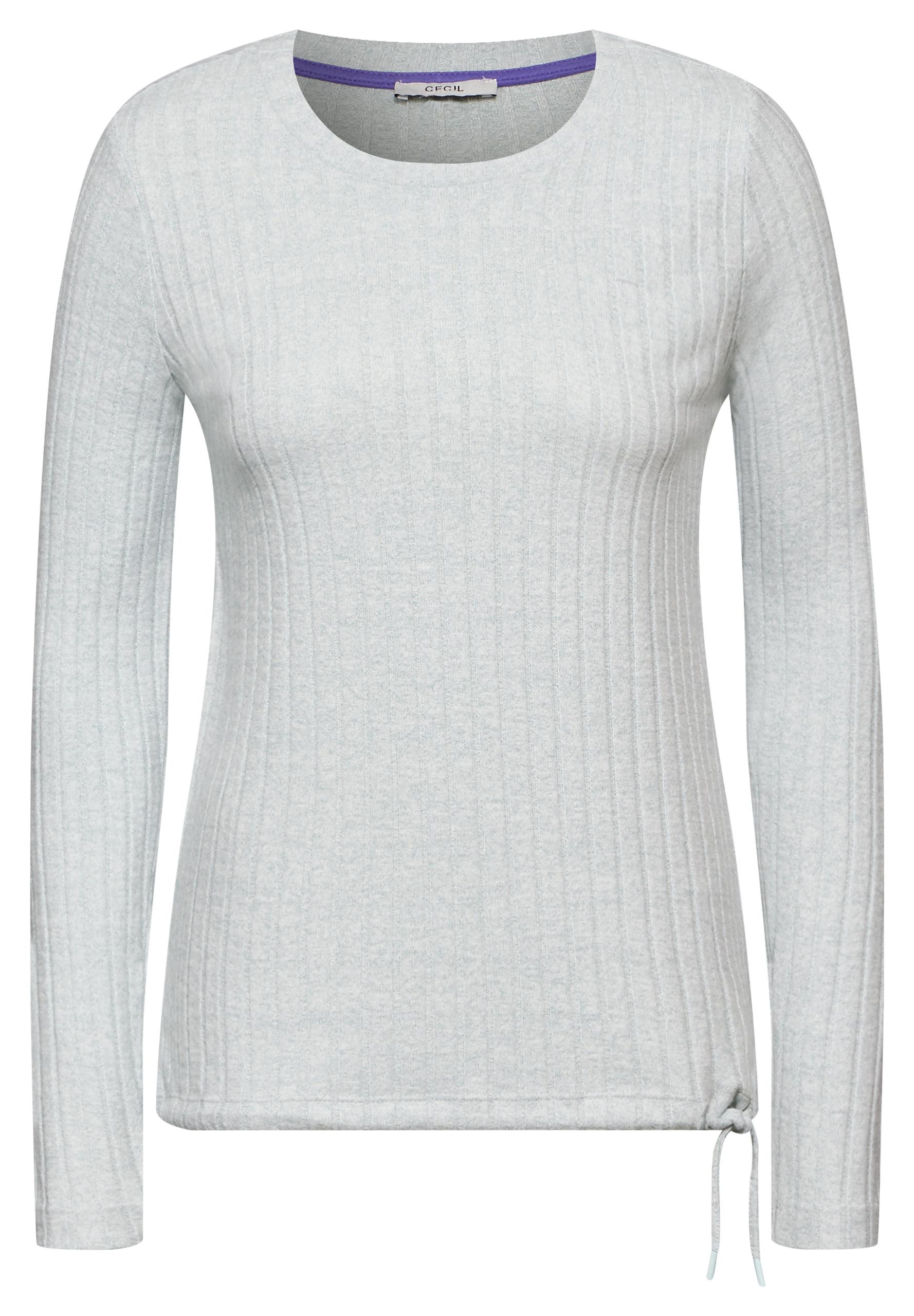 Shirt mit Rippenstruktur XL - Iced Salvia Green Melange