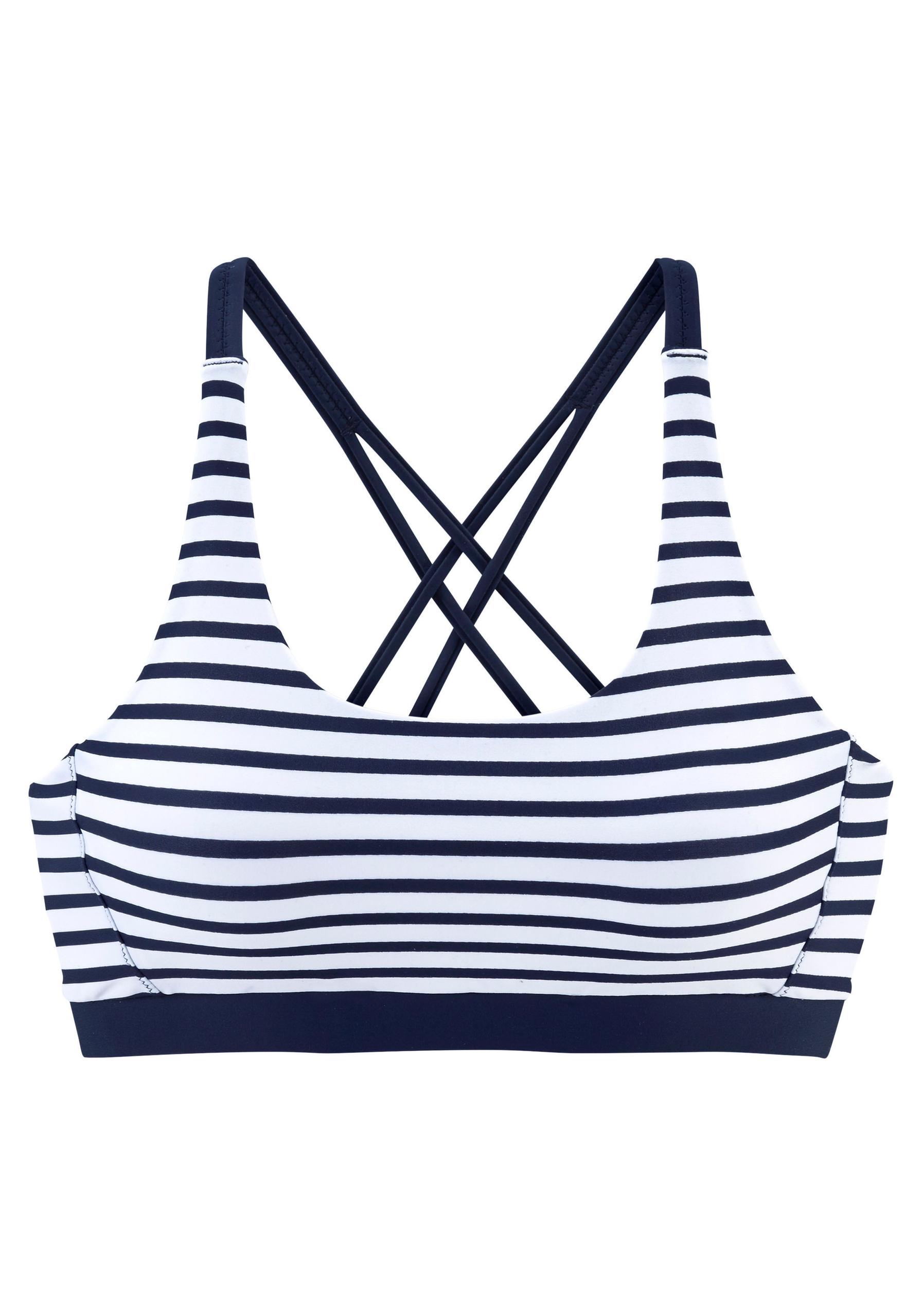 venice beach lm exkl. sport Bustier-Top 36 - White-navy-s